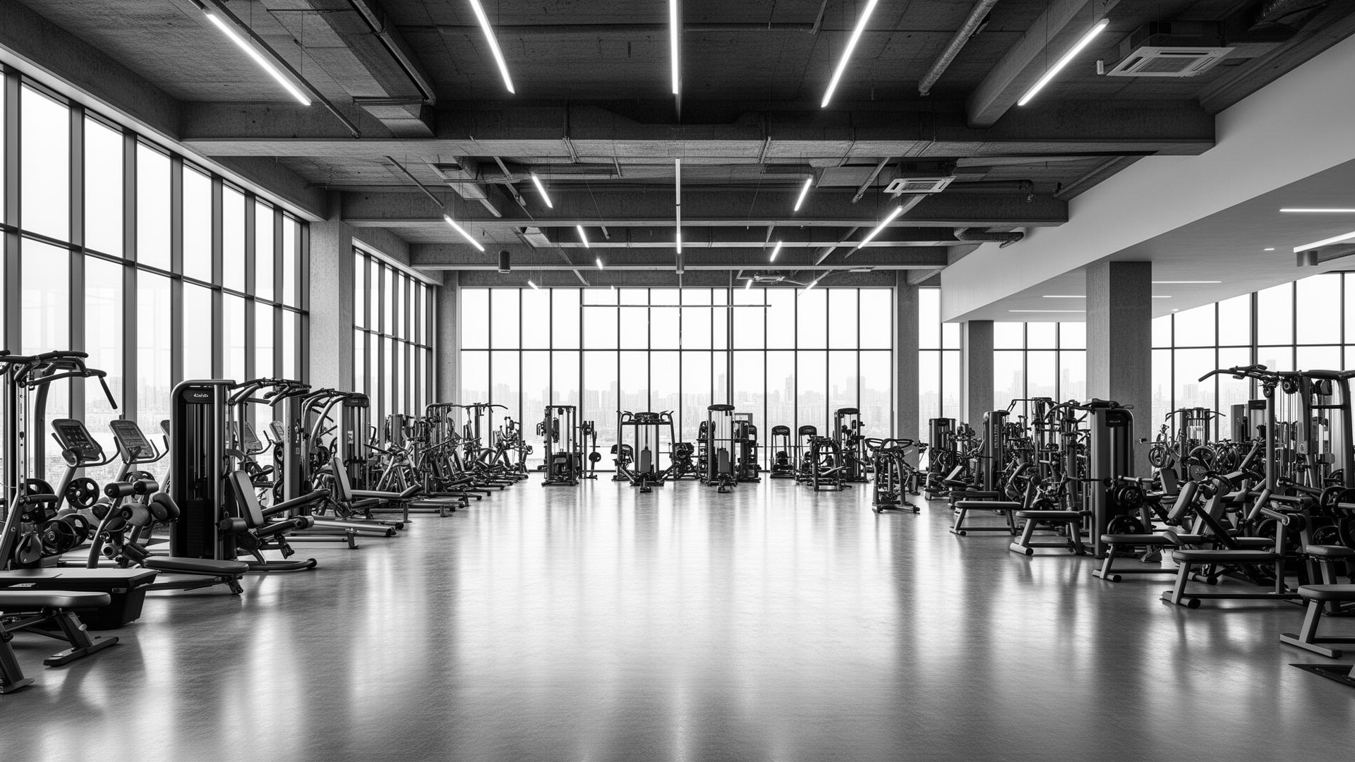 Modern premium gym interior